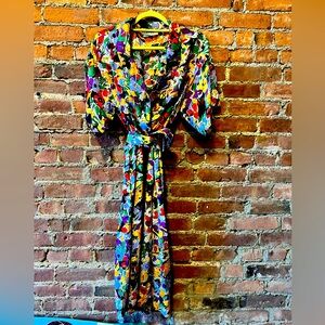Vintage 80s Colorful Women’s Business Dress